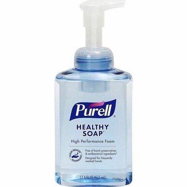 PURELL&amp;reg; CRT HEALTHY SOAP High Performance Foam - 17.4 fl oz (514.6 mL) - Pump Bottle Dispenser - Dirt Remover, Kill Germs - Hand - Clear - 1 / Each