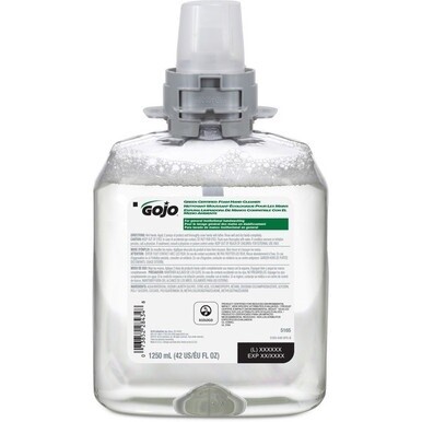 Gojo&amp;reg; FMX-12 Refill Green Certified Foam Hand Soap - 42.3 fl oz (1250 mL) - Hand - Clear - Fragrance-free, Rich Lather, Antibacterial-free, Triclosan-free, Paraben-free, Phthalate-free, Bio-based 