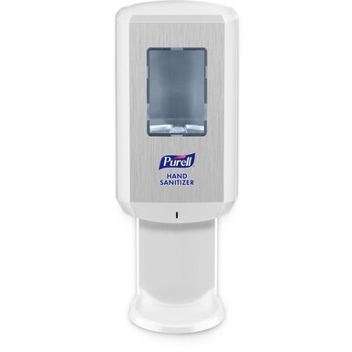 PURELL&amp;reg; CS6 Hand Sanitizer Dispenser - Automatic - 1.27 quart Capacity - Support 4 x C Battery - Wall Mountable, Refillable, Site Window, Locking Mechanism, Touch-free - White - 1 / Carton