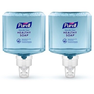 PURELL&amp;reg; ES8 CRT HEALTHY SOAP&amp;trade; Naturally Clean Foam - 40.6 fl oz (1200 mL) - Dirt Remover, Kill Germs - Skin - Blue - Preservative-free, Paraben-free, Phthalate-free, Dye-free, Bio-based - 2 