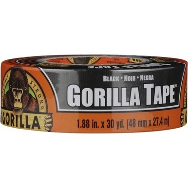 Gorilla Glue Black Tape - 30 yd Length x 1.88&quot; Width - 1 Each - Black