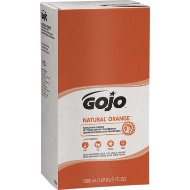 Gojo&amp;reg; Natural Orange Pumice Hand Cleaner - Citrus ScentFor - 1.3 gal (5 L) - Oil Remover, Dirt Remover, Grease Remover, Soil Remover - Hand - White - Fast Acting - 1 Each
