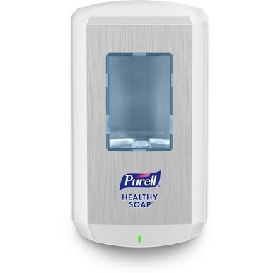 PURELL&amp;reg; CS6 Soap Dispenser - Automatic - 1.27 quart Capacity - Support 4 x C Battery - Touch-free, Wall Mountable, Site Window, Refillable, Lockable, Durable - White - 2 / Carton