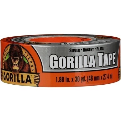 Gorilla Tape - 30 yd Length x 1.88&quot; Width - 1 Each - Silver