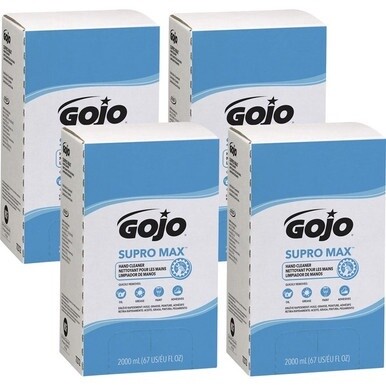 Gojo&amp;reg; Supromax Lotion Hand Cleaner - 67.6 fl oz (2 L) - Adhesive Remover, Soil Remover - Hand - Tan - 4 / Carton