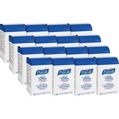 PURELL&amp;reg; Hand Sanitizer Gel Refill - 27.1 fl oz (800 mL) - Kill Germs - Hand - Moisturizing - Clear - 12 / Carton