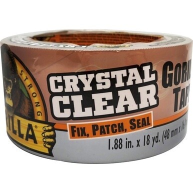 Gorilla Crystal Clear Tape - 18 yd Length x 1.88&quot; Width - 1 Each - Clear