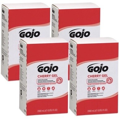 Gojo&amp;reg; PRO TDX Refill Cherry Gel Pumice Hand Cleaner - Cherry ScentFor - 67.6 fl oz (2 L) - Pump Bottle Dispenser - Dirt Remover, Oil Remover, Grease Remover - Hand, Arm - Red - pH Balanced, VOC-fr