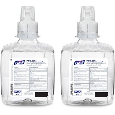 PURELL&amp;reg; CS6 PCMX Antimicrobial E2 Hand Foam - Light Floral ScentFor - 40.6 fl oz (1200 mL) - Kill Germs, Bacteria Remover, Soil Remover, Oil Remover - Food Processing Industry, Hand - Dye-free, Fr