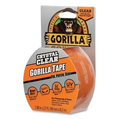 Crystal Clear Tape, 3&quot; Core, 1.88&quot; x 9 yds