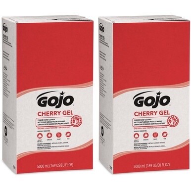 Gojo&amp;reg; PRO TDX 5000 Dispenser Cherry Hand Cleaner - Cherry ScentFor - 1.3 gal (5 L) - Push Pump Dispenser - Dirt Remover, Grease Remover, Oil Remover - Hand - Red - pH Balanced, Heavy Duty, VOC-fre