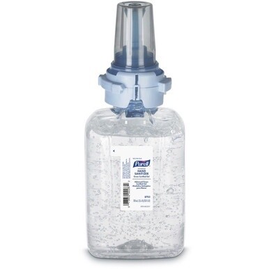 PURELL&amp;reg; Hand Sanitizer Gel Refill - Fragrance-free Scent - 23.7 fl oz (700 mL) - Push Pump Dispenser - Kill Germs - Hand - Clear - Bio-based - 1 Each