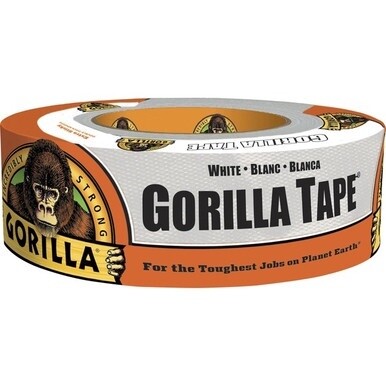 Gorilla Tape - 30 yd Length x 1.88&quot; Width - 1 Each - White