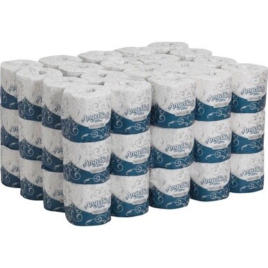 Angel Soft Ultra Professional Series Embossed Toilet Paper - 2 Ply - 4.05&quot; x 4.50&quot; - 400 Sheets/Roll - White - Soft, Septic Safe, Absorbent - For Restroom - 60 / Carton