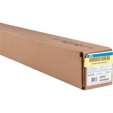 HP Wide Format Special Inkjet Technical Paper - 93 Brightness - 91% Opacity - A0 - 36&quot; x 150 ft - 24 lb Basis Weight - 1 / Roll - Quick Drying, Smudge Resistant, Water Resistant - Matte