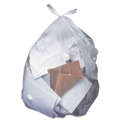 Linear Low-Density Can Liners, 16 gal, 0.35 mil, 24&quot; x 32&quot;, Clear, 500/Carton