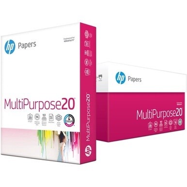 HP Papers Multipurpose20 Copy Paper - White - 96 Brightness - Letter - 8 1/2" x 11" - 20 lb Basis Weight - Smooth - 10 / Carton - Quick Drying, Smear Resistant - White