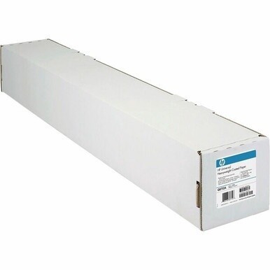 HP Coated Paper - 90 Brightness - 90% Opacity - A1 - 24&quot; x 150 ft - 24 lb Basis Weight - 1 / Roll - Bright White