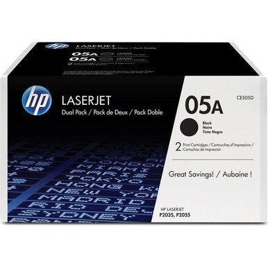 HP 05A Original Laser Toner Cartridge - Black - 2 / Carton - 2300 Pages