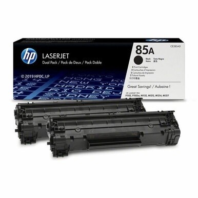HP 85A 2-pack Black Original LaserJet Toner Cartridges - 1600 Pages