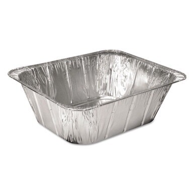 Aluminum Steam Table Pans, Half-Size Extra Deep, 4.19&quot; Deep, 10.31 x 12.69, 100/Carton