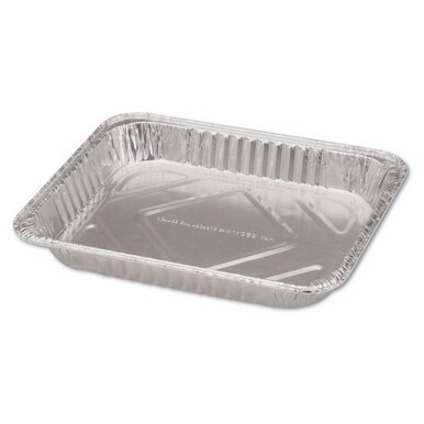 Aluminum Steam Table Pans, Half-Size Shallow, 1.69&quot; Deep, 10.38 x 12.75, 100/Carton