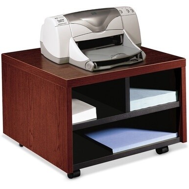 HON H105679 Printer Cart - Metal - 20&quot; Width x 21.5&quot; Depth x 14.1&quot; Height - Mahogany