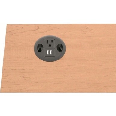 HON HONHGRMTUSB2 3-Outlet Power/Data Outlet - 3 x Power Receptacles Wall Mountable - Black