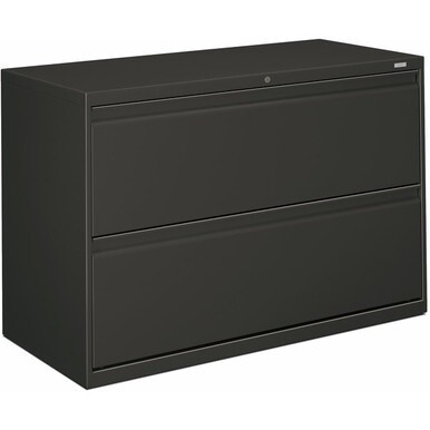 HON Brigade 800 H892 Lateral File - 42&quot; x 18&quot;28.4&quot; - 2 Drawer(s) - Finish: Charcoal