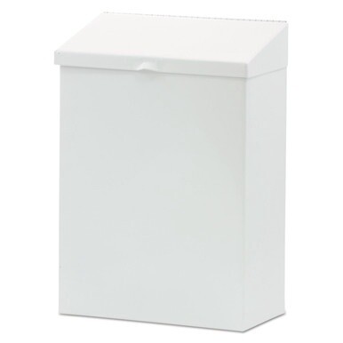 Feminine Hygiene Product Waste Receptacle, Metal, White
