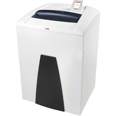 HSM Securio P44 L4 Micro-cut Shredder - Continuous Shredder - Micro Cut - 30 Per Pass - for shredding Staples, USB Stick, Paper, Paper Clip, Credit Card - 55 gal Wastebin Capacity - White