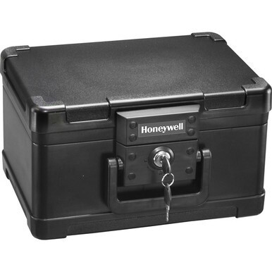Honeywell 1101 Molded Fire Chest (.15 cu ft.) - 0.15 ftÃƒâ€šÃ‚Â³ - Key Lock - Water Proof, Fire Proof - for Document, Digital Media, Home, Office, USB Drive, CD, DVD, Envelope - Internal Size 4.60&quot; x 
