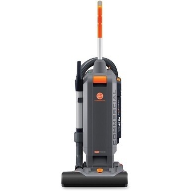 Hoover HushTone 15Plus Upright Vacuum - 1200 W Motor - 1.13 gal - Bagged - Brushroll, Filter, Hose, Nozzle, Wand - 15&quot; Cleaning Width - 40 ft Cable Length - 96&quot; Hose Length - HEPA - 1137 gal/min - 12 