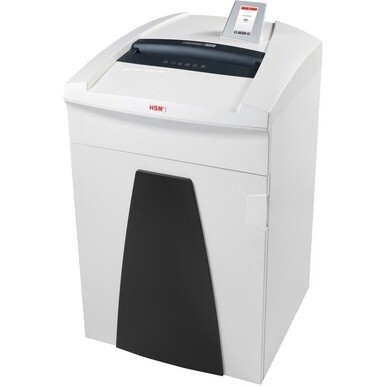 HSM Securio P40c Cross Cut Shredder - Continuous Shredder - Cross Cut - 37 Per Pass - for shredding Staples, Paper, Paper Clip, Credit Card, Store Card, CD, DVD, 3.5&quot; Floppy Disk - 40 gal Wastebin Cap