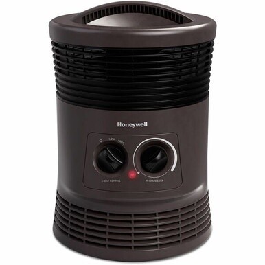 Honeywell 360 Surround Heater - Electric - Electric - 1500 W - 2 x Heat Settings - Room - Gray