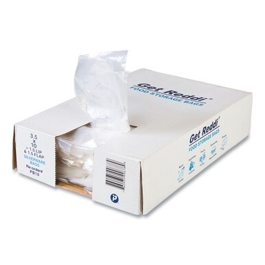 Silverware Bags, 0.7 mil, 3.5&quot; x 1.5&quot;, Clear, 2,000/Carton