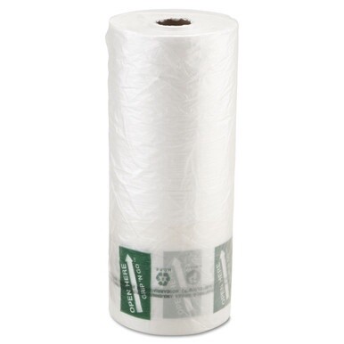 Produce Bags, 9 microns, 12&quot; x 20&quot;, Clear, 875 Bags/Roll, 4 Rolls/Carton