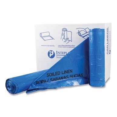 Draw-Tuff Institutional Draw-Tape Can Liners, 30 gal, 1 mil, 30.5&quot; x 40&quot;, Blue, 25 Bags/Roll, 8 Rolls/Carton