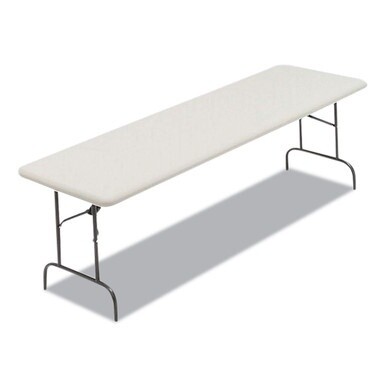 IndestrucTables Too 600 Series Folding Table, Rectangular, 96&quot; x 30&quot; x 29&quot;, Platinum