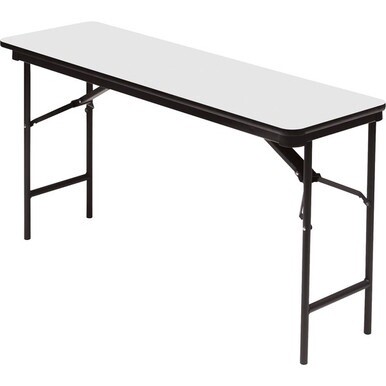 Iceberg Premium Wood Laminate Folding Table - For - Table TopGray Rectangle, Melamine Top - Traditional Style - 60&quot; Table Top Length x 18&quot; Table Top Width x 0.75&quot; Table Top Thickness - 29&quot; Height - 1 