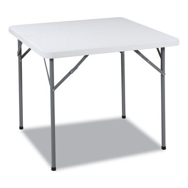 IndestrucTable Classic Folding Table, Square, 34&quot; x 34&quot; x 29&quot;, Platinum Granite