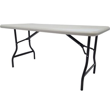 Iceberg IndestrucTable TOO 1200 Series Folding Table - For - Table TopRectangle Top - 30&quot; Table Top Length x 60&quot; Table Top Width x 1&quot; Table Top Thickness - 29&quot; Height - Assembly Required - Platinum, P