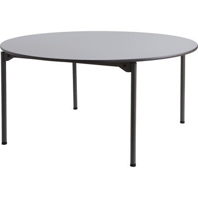 Iceberg Maxx Legroom Wood Round Folding Table - For - Table TopGray Round, Melamine Top - Four Leg Base - 4 Legs x 0.75&quot; Table Top Thickness x 60&quot; Table Top Diameter - 29&quot; Height - 1 Each