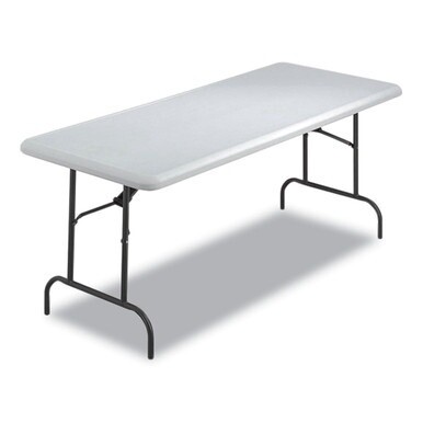 IndestrucTables Too 600 Series Folding Table, Rectangular, 72&quot; x 30&quot; x 29&quot;, Platinum