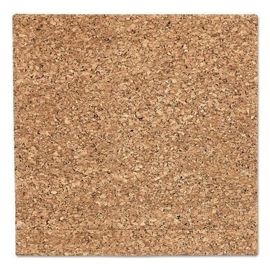 iDesign Frameless Cork Bulletin Board, 18 x 18, Tan Surface