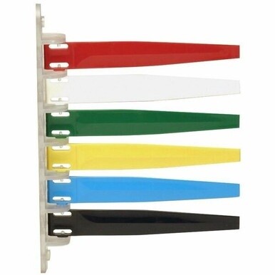 IMC-DIP Exam Room Status Signal Flags - 10.1&quot; x 7.3&quot; - Plastic - Red, White, Green, Yellow, Blue, Black