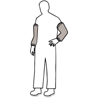 MALT PolyLite Sleeve Covers - 18&quot; Length - White - Polypropylene - Elastic Ends