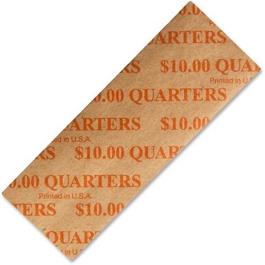 ICONEX Color-coded Flat Coin Wrappers - Total $10 in 25?É?í?¢‚Ç¨?°?É‚Äö?Ç¬¢ Denomination - Color Coded, Sturdy - Kraft Paper - Orange - 1000 / Pack