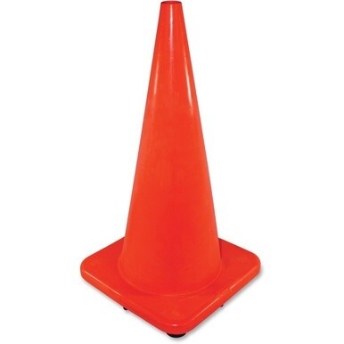 Impact Slim Safety Cone - 1 Each - 51.7&quot; Width x 28&quot; Height - Cone Shape - Rugged - Orange