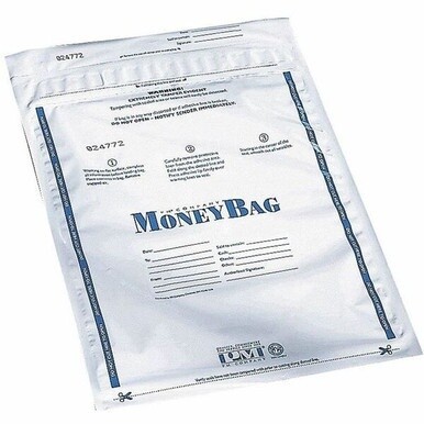 ICONEX 9x12 Disposable Deposit Bags - 9&quot; Width x 12&quot; Length - White - Plastic - 100/Pack - Money